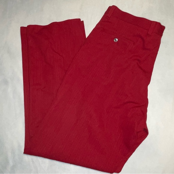 Women’s unbranded vintage red dress pants waist size 34 made in USA - Picture 6 of 6